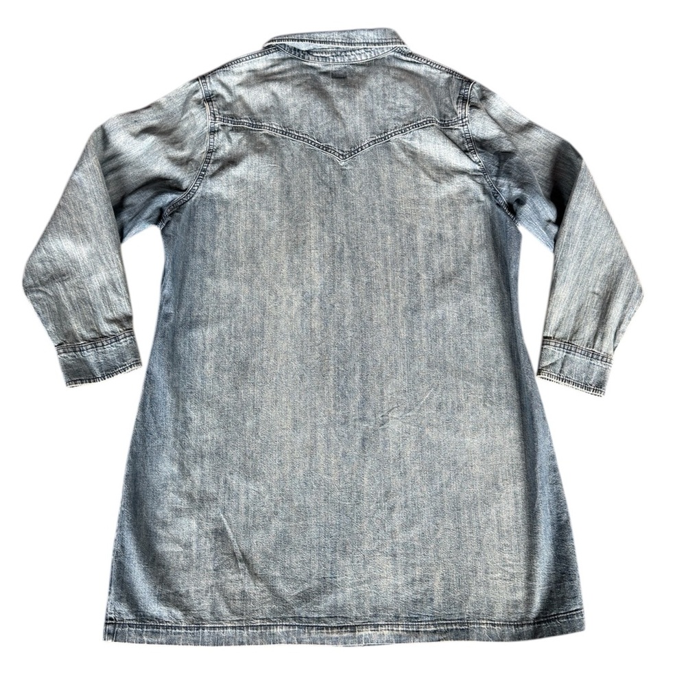 Lee Women's Heritage Western Denim Dress Button Front Size XXL - Picture 3 of 8